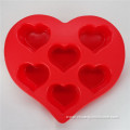 Silicone Bakeware Baking Pan Heart Shape 6-Cup